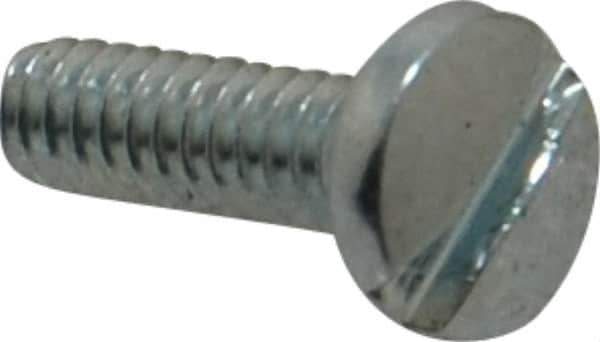 Value Collection - #4-40 UNC, 3/8" Length Under Head Slotted Drive Machine Screw - Binding Head, Grade J82 Steel, Zinc-Plated Finish, Without Washer - Exact Tool & Supply
