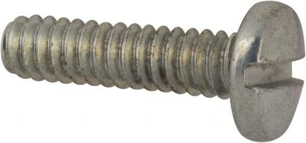 Value Collection - #4-40 UNC, 7/16" Length Under Head Slotted Drive Machine Screw - Binding Head, Grade J82 Steel, Zinc-Plated Finish, Without Washer - Exact Tool & Supply