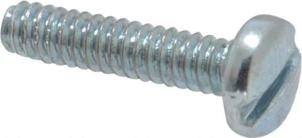 Value Collection - #4-40 UNC, 1/2" Length Under Head Slotted Drive Machine Screw - Binding Head, Grade J82 Steel, Zinc-Plated Finish, Without Washer - Exact Tool & Supply