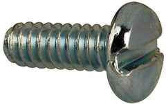 Value Collection - #6-32 UNC, 3/8" Length Under Head Slotted Drive Machine Screw - Binding Head, Grade J82 Steel, Zinc-Plated Finish, Without Washer - Exact Tool & Supply