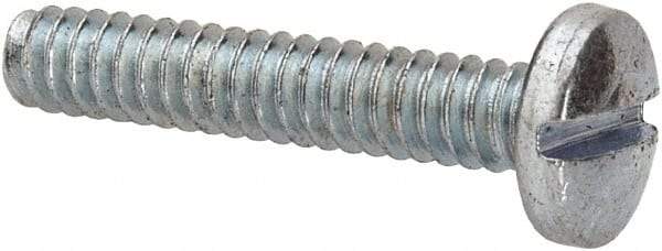 Value Collection - #6-32 UNC, 3/4" Length Under Head Slotted Drive Machine Screw - Binding Head, Grade J82 Steel, Zinc-Plated Finish, Without Washer - Exact Tool & Supply