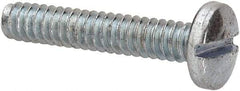 Value Collection - #6-32 UNC, 3/4" Length Under Head Slotted Drive Machine Screw - Binding Head, Grade J82 Steel, Zinc-Plated Finish, Without Washer - Exact Tool & Supply