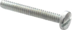 Value Collection - #6-32 UNC, 1" Length Under Head Slotted Drive Machine Screw - Binding Head, Grade J82 Steel, Zinc-Plated Finish, Without Washer - Exact Tool & Supply