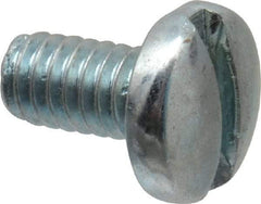 Value Collection - #8-32 UNC, 5/16" Length Under Head Slotted Drive Machine Screw - Binding Head, Grade J82 Steel, Zinc-Plated Finish, Without Washer - Exact Tool & Supply