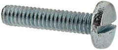Value Collection - #8-32 UNC, 3/4" Length Under Head Slotted Drive Machine Screw - Binding Head, Grade J82 Steel, Zinc-Plated Finish, Without Washer - Exact Tool & Supply
