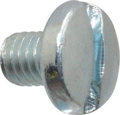 Value Collection - #10-32 UNF, 1/4" Length Under Head Slotted Drive Machine Screw - Binding Head, Grade J82 Steel, Zinc-Plated Finish, Without Washer - Exact Tool & Supply