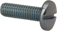 Value Collection - #10-32 UNF, 5/8" Length Under Head Slotted Drive Machine Screw - Binding Head, Grade J82 Steel, Zinc-Plated Finish, Without Washer - Exact Tool & Supply