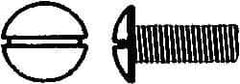 Value Collection - #6-32 UNC, 5/8" Length Under Head Slotted Drive Machine Screw - Truss Head, Grade J82 Steel, Zinc-Plated Finish, Without Washer - Exact Tool & Supply