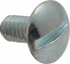 Value Collection - #8-32 UNC, 5/16" Length Under Head Slotted Drive Machine Screw - Truss Head, Grade J82 Steel, Zinc-Plated Finish, Without Washer - Exact Tool & Supply