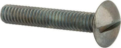 Value Collection - #8-32 UNC, 1" Length Under Head Slotted Drive Machine Screw - Truss Head, Grade 2 Steel, Zinc-Plated Finish, Without Washer - Exact Tool & Supply