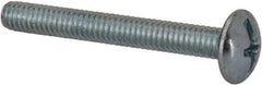 Value Collection - #8-32 UNC, 1-1/4" Length Under Head Slotted Drive Machine Screw - Truss Head, Grade 2 Steel, Zinc-Plated Finish, Without Washer - Exact Tool & Supply