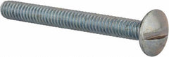 Value Collection - #8-32 UNC, 1-1/2" Length Under Head Slotted Drive Machine Screw - Truss Head, Grade 2 Steel, Zinc-Plated Finish, Without Washer - Exact Tool & Supply