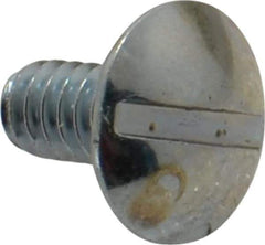 Value Collection - #10-24 UNC, 3/8" Length Under Head Slotted Drive Machine Screw - Truss Head, Grade 2 Steel, Zinc-Plated Finish, Without Washer - Exact Tool & Supply