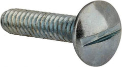 Value Collection - #10-24 UNC, 7/8" Length Under Head Slotted Drive Machine Screw - Truss Head, Grade 2 Steel, Zinc-Plated Finish, Without Washer - Exact Tool & Supply