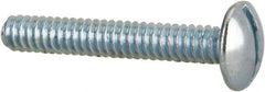 Value Collection - #10-24 UNC, 1-1/4" Length Under Head Slotted Drive Machine Screw - Truss Head, Grade 2 Steel, Zinc-Plated Finish, Without Washer - Exact Tool & Supply