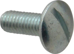 Value Collection - #10-32 UNF, 1/2" Length Under Head Slotted Drive Machine Screw - Truss Head, Grade J82 Steel, Zinc-Plated Finish, Without Washer - Exact Tool & Supply