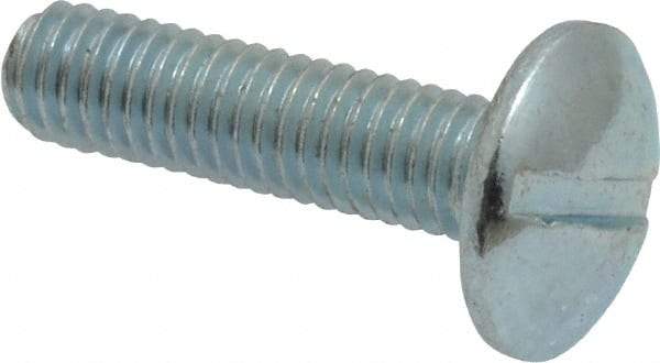 Value Collection - #10-32 UNF, 3/4" Length Under Head Slotted Drive Machine Screw - Truss Head, Grade 2 Steel, Zinc-Plated Finish, Without Washer - Exact Tool & Supply