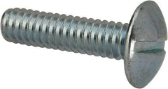 Value Collection - 1/4-20 UNC, 1" Length Under Head Slotted Drive Machine Screw - Truss Head, Grade J82 Steel, Zinc-Plated Finish, Without Washer - Exact Tool & Supply