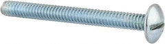 Value Collection - 1/4-20 UNC, 2-1/2" Length Under Head Slotted Drive Machine Screw - Truss Head, Grade 2 Steel, Zinc-Plated Finish, Without Washer - Exact Tool & Supply