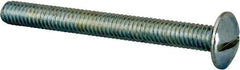 Value Collection - 5/16-18 UNC, 3" Length Under Head Slotted Drive Machine Screw - Truss Head, Grade J82 Steel, Zinc-Plated Finish, Without Washer - Exact Tool & Supply