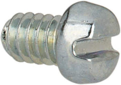 Value Collection - #2-56 UNC, 1/8" Length Under Head Slotted Drive Machine Screw - Fillister Head, Grade J82 Steel, Zinc-Plated Finish, Without Washer - Exact Tool & Supply