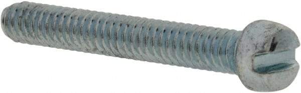 Value Collection - #2-56 UNC, 5/8" Length Under Head Slotted Drive Machine Screw - Fillister Head, Grade 2 Steel, Zinc-Plated Finish, Without Washer - Exact Tool & Supply
