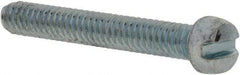 Value Collection - #2-56 UNC, 5/8" Length Under Head Slotted Drive Machine Screw - Fillister Head, Grade 2 Steel, Zinc-Plated Finish, Without Washer - Exact Tool & Supply