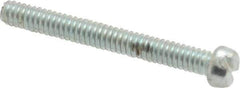 Value Collection - #2-56 UNC, 3/4" Length Under Head Slotted Drive Machine Screw - Fillister Head, Grade J82 Steel, Zinc-Plated Finish, Without Washer - Exact Tool & Supply