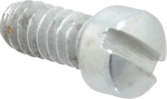 Value Collection - #4-40 UNC, 1/4" Length Under Head Slotted Drive Machine Screw - Fillister Head, Grade J82 Steel, Zinc-Plated Finish, Without Washer - Exact Tool & Supply