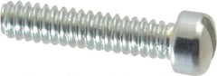 Value Collection - #4-40 UNC, 1/2" Length Under Head Slotted Drive Machine Screw - Fillister Head, Grade J82 Steel, Zinc-Plated Finish, Without Washer - Exact Tool & Supply