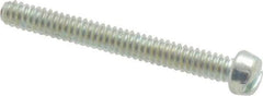 Value Collection - #4-40 UNC, 1" Length Under Head Slotted Drive Machine Screw - Fillister Head, Grade 2 Steel, Zinc-Plated Finish, Without Washer - Exact Tool & Supply