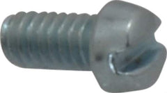Value Collection - #5-40 UNC, 1/4" Length Under Head Slotted Drive Machine Screw - Fillister Head, Grade 2 Steel, Zinc-Plated Finish, Without Washer - Exact Tool & Supply