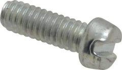 Value Collection - #5-40 UNC, 3/8" Length Under Head Slotted Drive Machine Screw - Fillister Head, Grade J82 Steel, Zinc-Plated Finish, Without Washer - Exact Tool & Supply