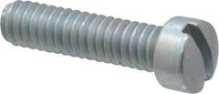 Value Collection - #5-40 UNC, 1/2" Length Under Head Slotted Drive Machine Screw - Fillister Head, Grade 2 Steel, Zinc-Plated Finish, Without Washer - Exact Tool & Supply