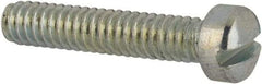 Value Collection - #5-40 UNC, 5/8" Length Under Head Slotted Drive Machine Screw - Fillister Head, Grade J82 Steel, Zinc-Plated Finish, Without Washer - Exact Tool & Supply