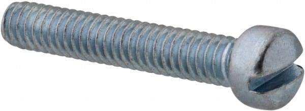 Value Collection - #5-40 UNC, 3/4" Length Under Head Slotted Drive Machine Screw - Fillister Head, Grade J82 Steel, Zinc-Plated Finish, Without Washer - Exact Tool & Supply