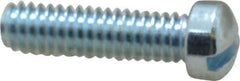 Value Collection - #8-32 UNC, 5/8" Length Under Head Slotted Drive Machine Screw - Fillister Head, Grade 2 Steel, Zinc-Plated Finish, Without Washer - Exact Tool & Supply