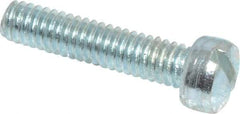 Value Collection - #8-32 UNC, 3/4" Length Under Head Slotted Drive Machine Screw - Fillister Head, Grade 2 Steel, Zinc-Plated Finish, Without Washer - Exact Tool & Supply