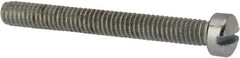 Value Collection - #8-32 UNC, 1-1/2" Length Under Head Slotted Drive Machine Screw - Fillister Head, Grade J82 Steel, Zinc-Plated Finish, Without Washer - Exact Tool & Supply