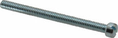 Value Collection - #8-32 UNC, 2" Length Under Head Slotted Drive Machine Screw - Fillister Head, Grade J82 Steel, Zinc-Plated Finish, Without Washer - Exact Tool & Supply