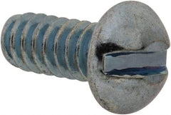Value Collection - #10-24 UNC, 5/8" Length Under Head Slotted Drive Machine Screw - Fillister Head, Grade J82 Steel, Zinc-Plated Finish, Without Washer - Exact Tool & Supply