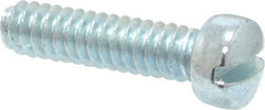 Value Collection - #10-24 UNC, 3/4" Length Under Head Slotted Drive Machine Screw - Fillister Head, Grade 2 Steel, Zinc-Plated Finish, Without Washer - Exact Tool & Supply