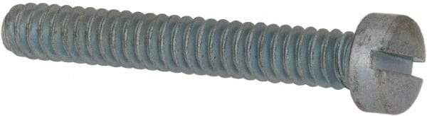 Value Collection - #10-24 UNC, 1-1/4" Length Under Head Slotted Drive Machine Screw - Fillister Head, Grade J82 Steel, Zinc-Plated Finish, Without Washer - Exact Tool & Supply