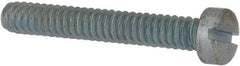 Value Collection - #10-24 UNC, 1-1/4" Length Under Head Slotted Drive Machine Screw - Fillister Head, Grade J82 Steel, Zinc-Plated Finish, Without Washer - Exact Tool & Supply