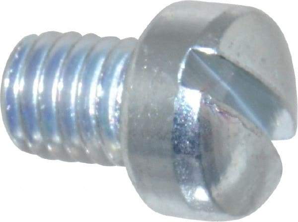 Value Collection - #10-32 UNF, 1/4" Length Under Head Slotted Drive Machine Screw - Fillister Head, Grade J82 Steel, Zinc-Plated Finish, Without Washer - Exact Tool & Supply