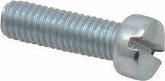 Value Collection - #10-32 UNF, 5/8" Length Under Head Slotted Drive Machine Screw - Fillister Head, Grade 2 Steel, Zinc-Plated Finish, Without Washer - Exact Tool & Supply