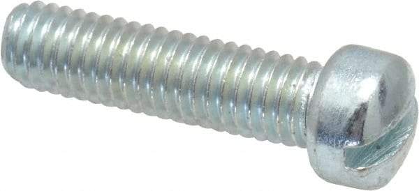 Value Collection - #10-32 UNF, 3/4" Length Under Head Slotted Drive Machine Screw - Fillister Head, Grade 2 Steel, Zinc-Plated Finish, Without Washer - Exact Tool & Supply