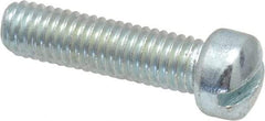 Value Collection - #10-32 UNF, 3/4" Length Under Head Slotted Drive Machine Screw - Fillister Head, Grade 2 Steel, Zinc-Plated Finish, Without Washer - Exact Tool & Supply
