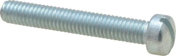 Value Collection - #10-32 UNF, 1-1/4" Length Under Head Slotted Drive Machine Screw - Fillister Head, Grade J82 Steel, Zinc-Plated Finish, Without Washer - Exact Tool & Supply