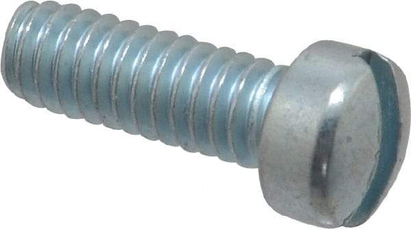 Value Collection - #12-24 UNC, 5/8" Length Under Head Slotted Drive Machine Screw - Fillister Head, Grade J82 Steel, Zinc-Plated Finish, Without Washer - Exact Tool & Supply